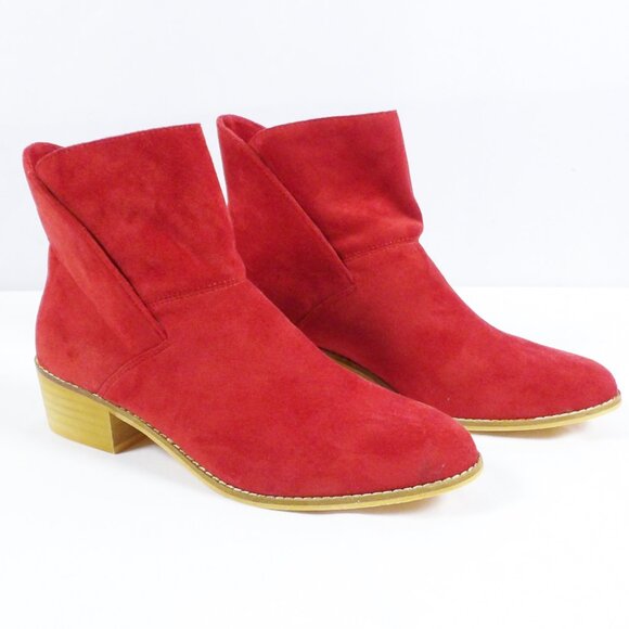 Corkys Hey Girl SPILL THE TEA Red Envelope Ankle Bootie Size 10 New in Box - Picture 7 of 14
